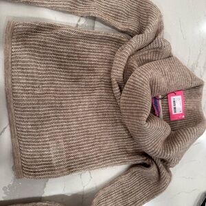 Edikted Ribbed Tan Cowl Neck Sweater
